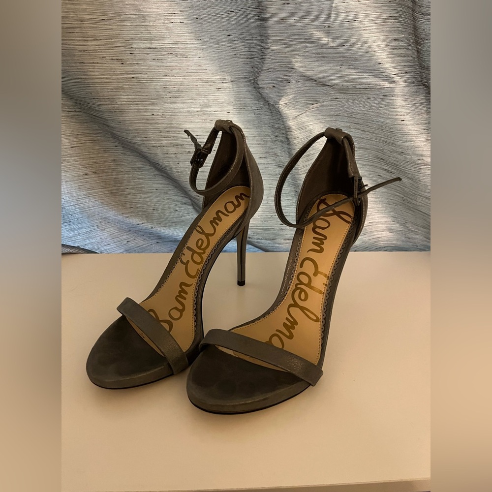 Sam Edelman Silver Sparkle Stiletto Heels 6
